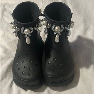 Simone Rocha x Crocs Boots with Pearls and Rhinestones